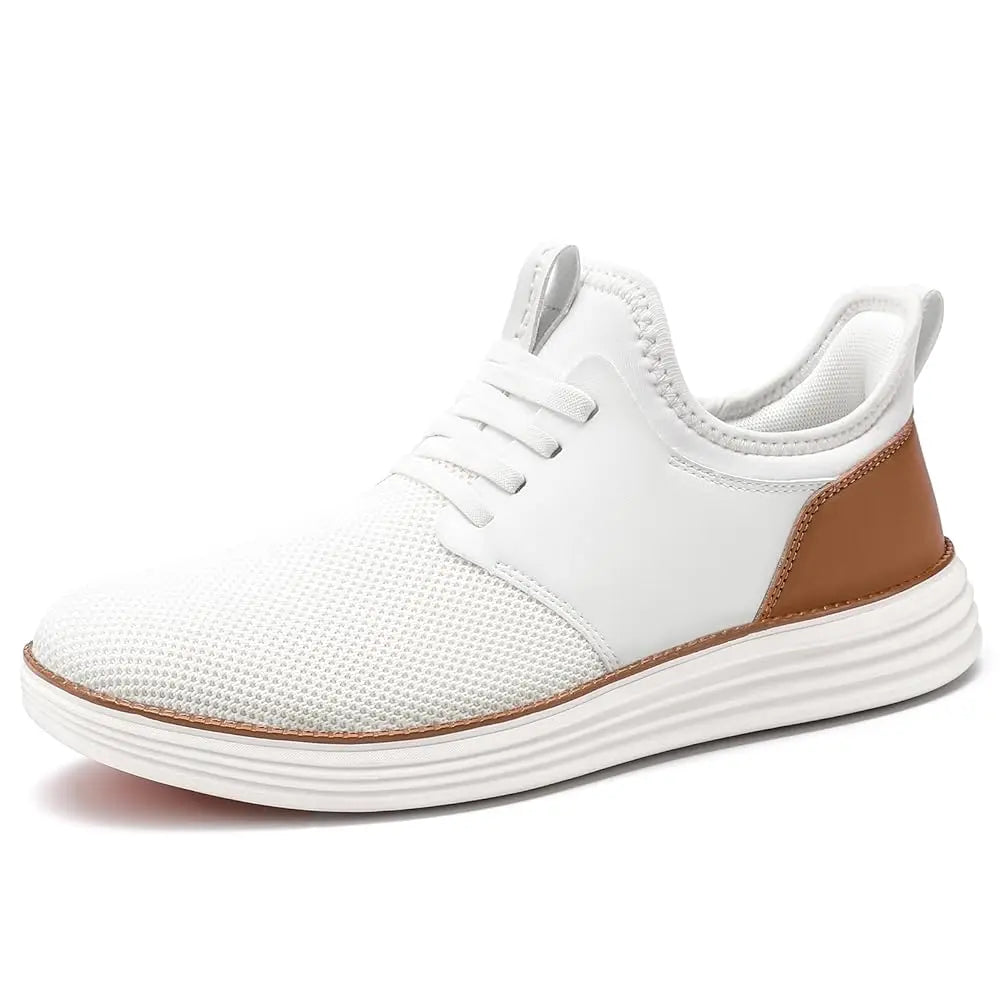 Mens Slip On Casual Dress Shoes Hands Free Fashion Sneakers Mesh Tennis Walking Work Shoes Comfortable Breathable Lightweigh