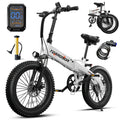 TREEOSOR Electric Bike T8 Adults Electric Bicycle Peak 720W 48V 7.8AH e bike 20" Wide Tire Road Bike 20mph Electric Bike