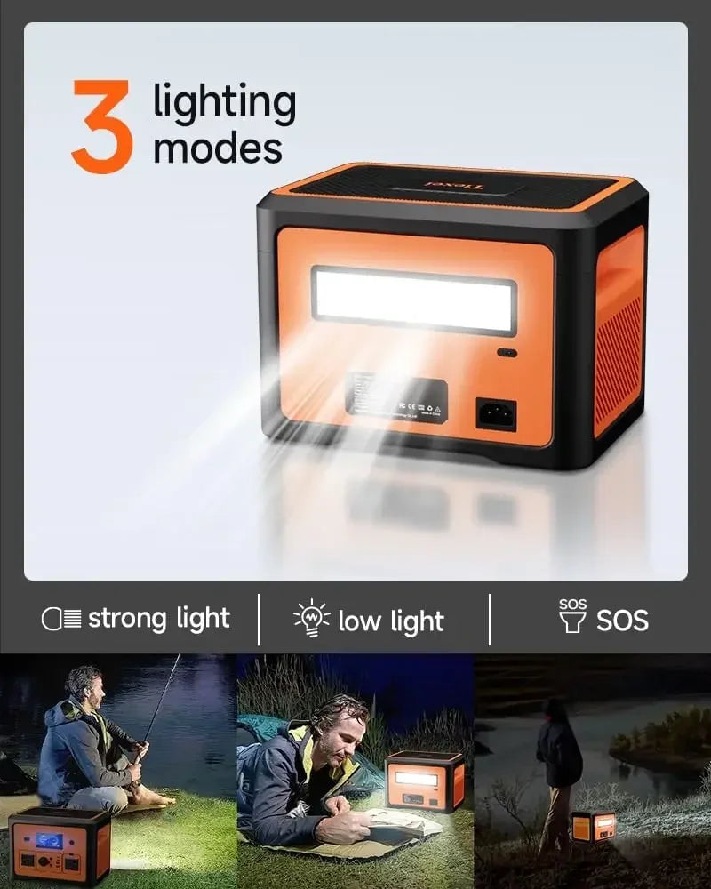 Portable Power Station 665.6Wh, 600W Solar Power Station, Battery Backup with UPS Function, Solar Generator for Home Emergency