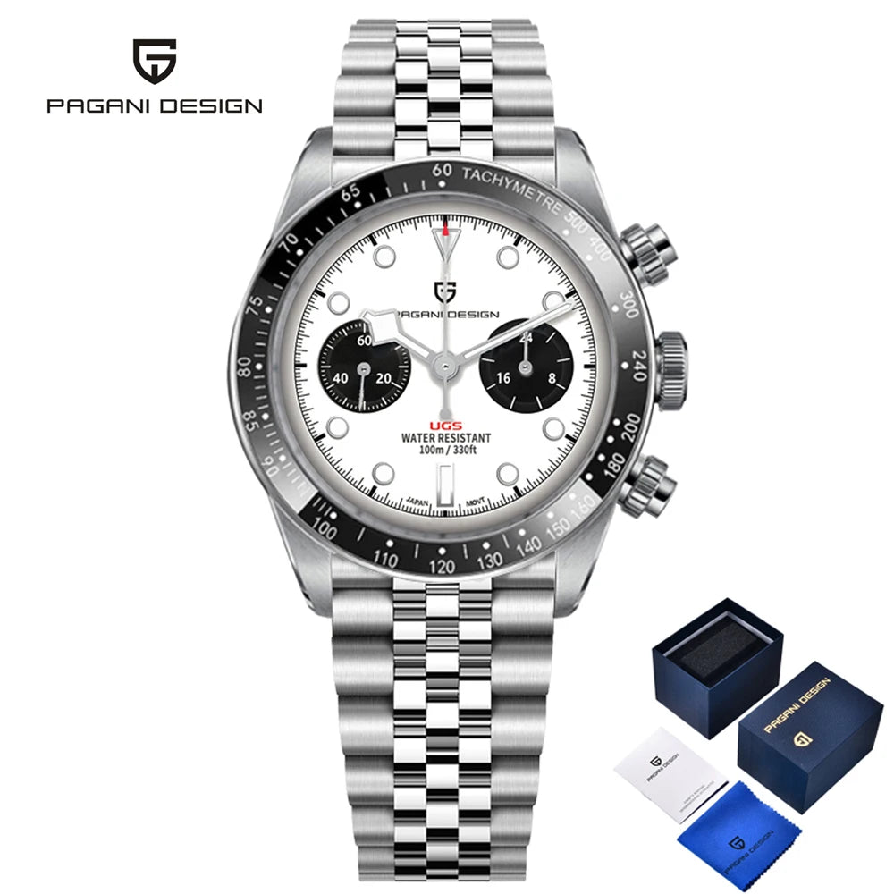 2026 New PAGANI DESIGN Panda Retro Men's Watches Top Luxury Quartz Watch For Men Chronograph Wristwatch AR Sapphire Sports Clock
