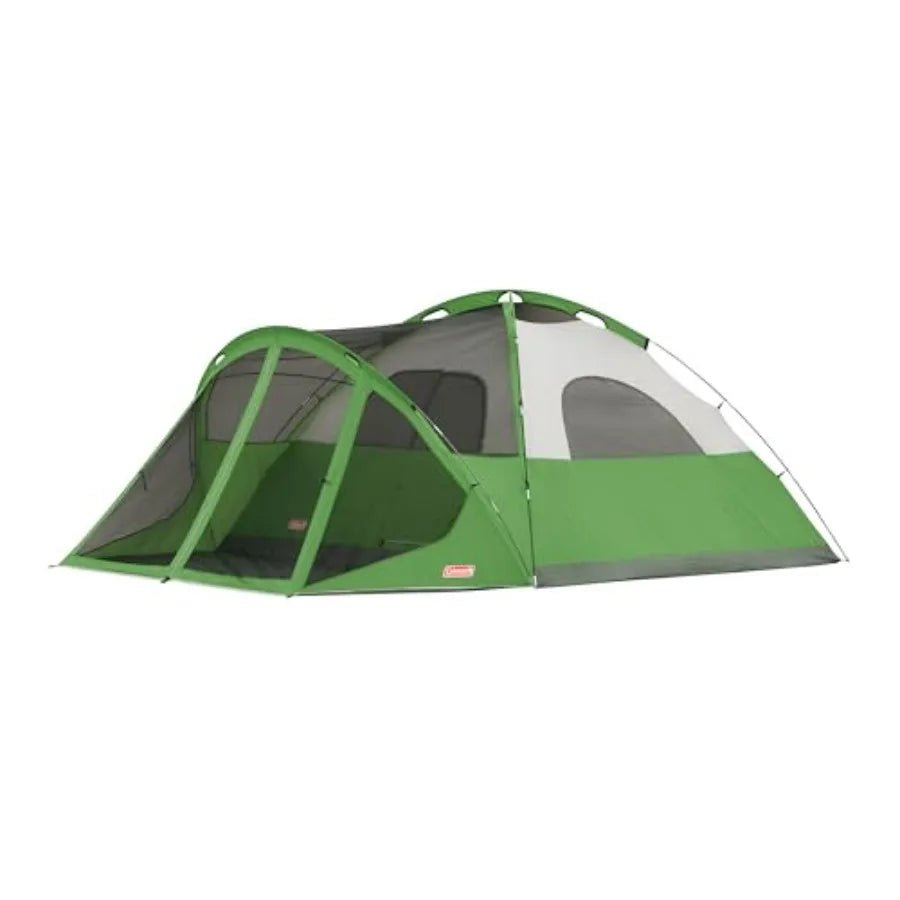 Evanston Tent with Screen Room 8 Person Weatherproof Tent Sets Up in 15 Mins Included Rainfly & Carry Bag Made of PFAS-Free Mate