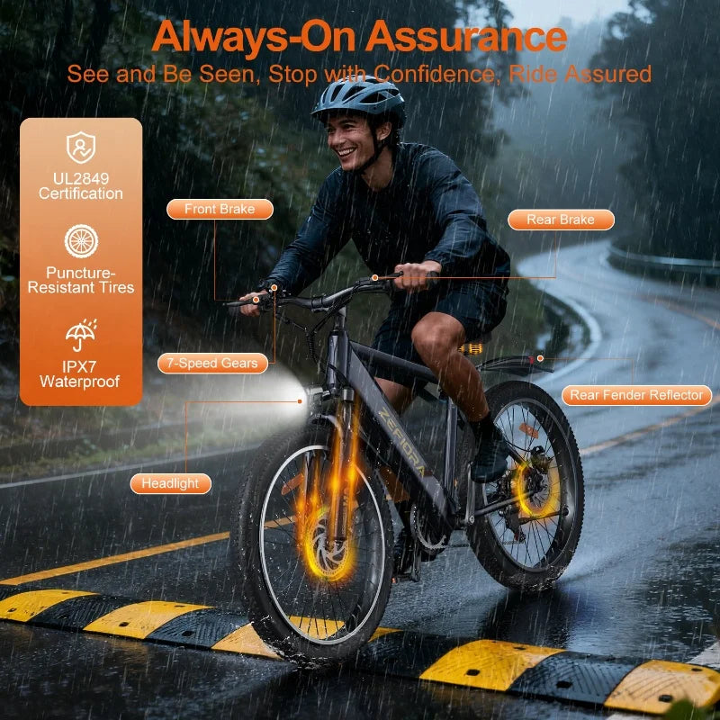 Mountain Bike 14 26 Inch 1000w 30-50mph 30-60miles 48v Battery Aluminum Alloy,free Shipping Certified Ul2849 Electric Bicycle