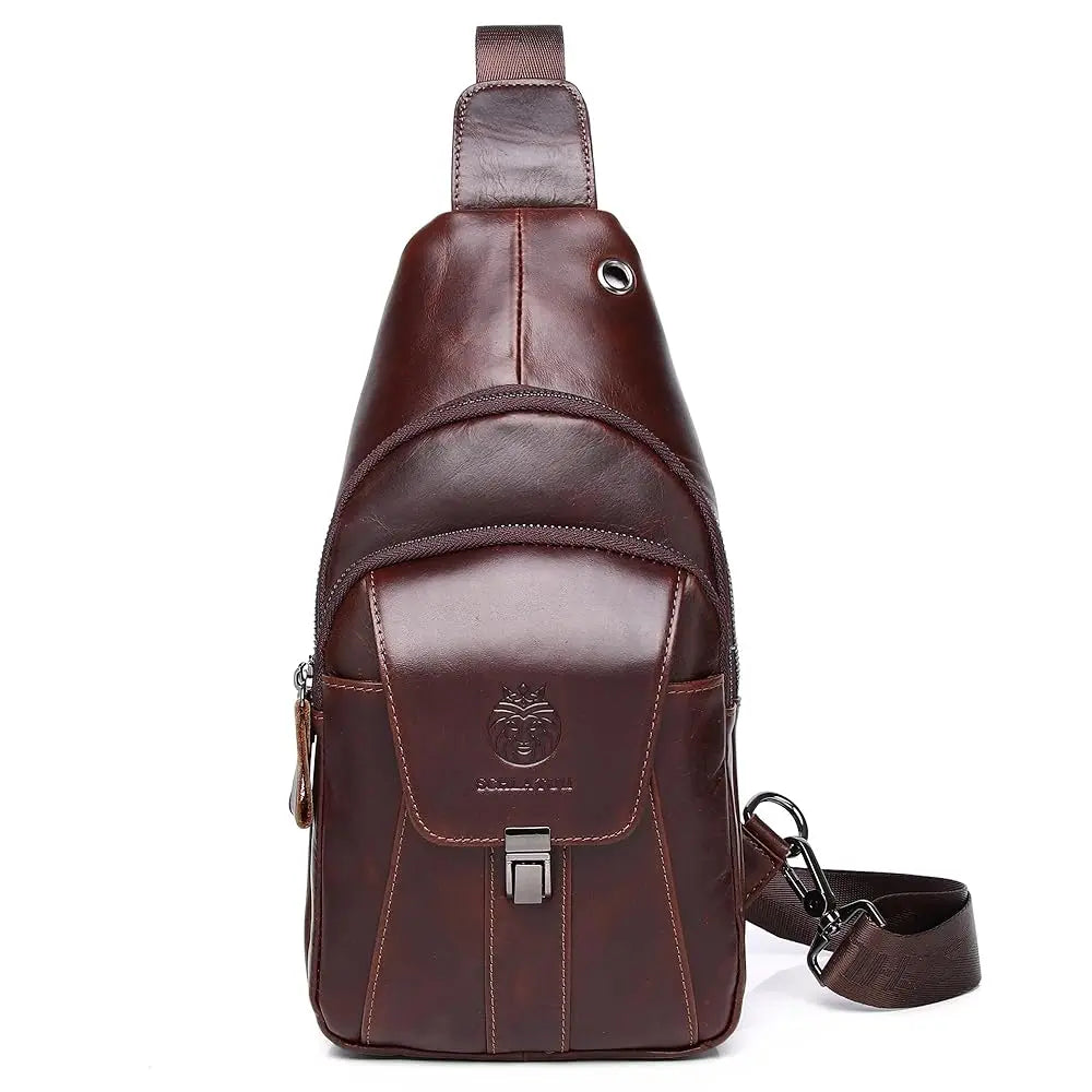 Genuine Leather Sling Bag for Men