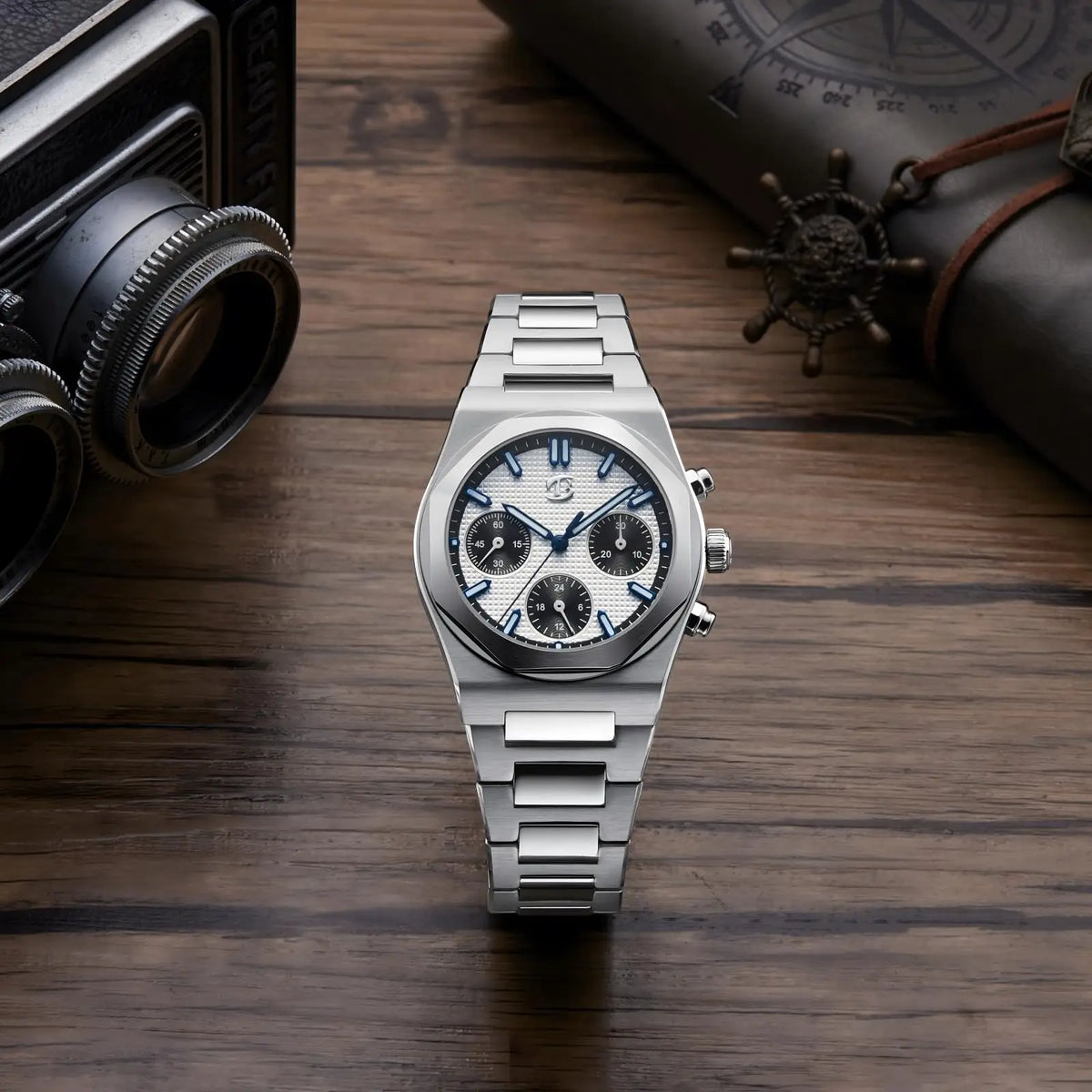BETTIMER B8002 Men's Mechanical Chronograph Watch ST1903 Movement 38.5mm 316L Stainless Steel Sapphire Luminous Watches for Men