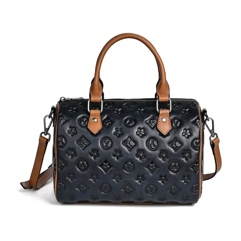 2026s New Style Design Arrival Premium Embossed Handbag Light Luxury Versatile Fashion Boston bag High Quality Mother Gift Hot S