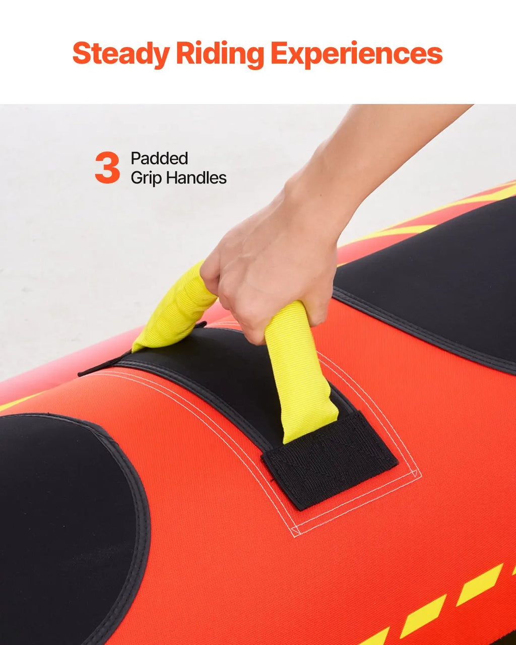 Towable Tubes For Boating, 1-3 Riders Inflatable Boat Tubes And Towables, 510lbs Capacity Hot Dog Water Sport Tube For Boat To