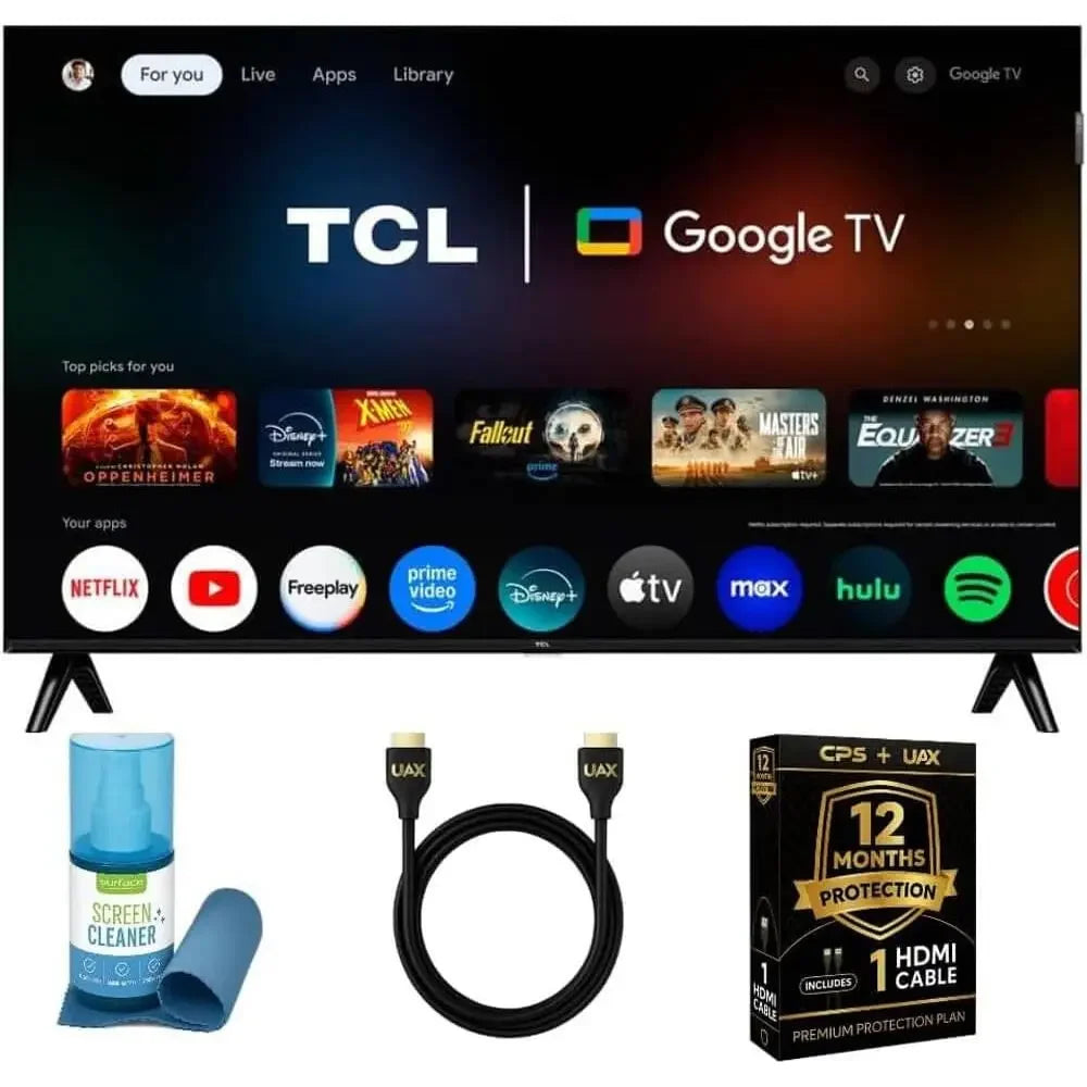 32Q3KKIT1 32 inch Q3K Series 1080P HD QLED Smart TV Bundle HDR10, TV, Bluetooth Audio, Bezel-Le
