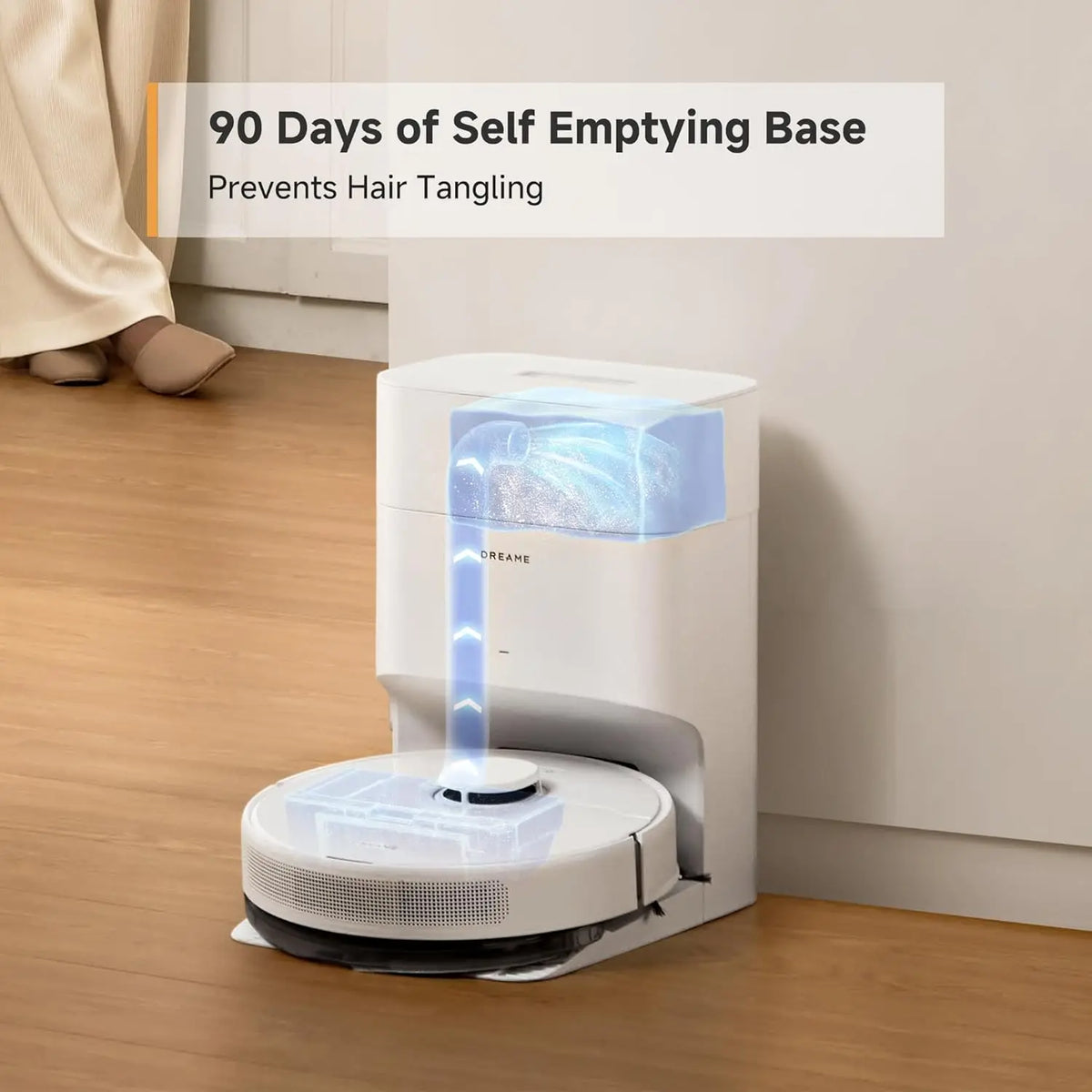 90-Day Self-Emptying Robot Vacuum Mop Combo with LiDAR Navigation, App/Voice Control for Pet Hair, Carpets & Hard Floors