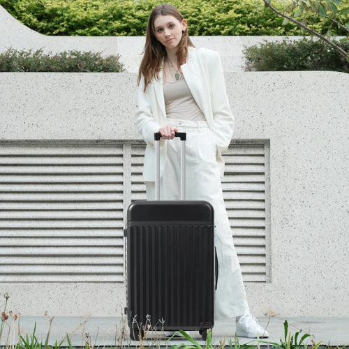 3PCS Front Opening Hardside Expandable Luggage Set Carry on Suitcase USB Port TSA Lock Spinner Wheels & Handle Bag