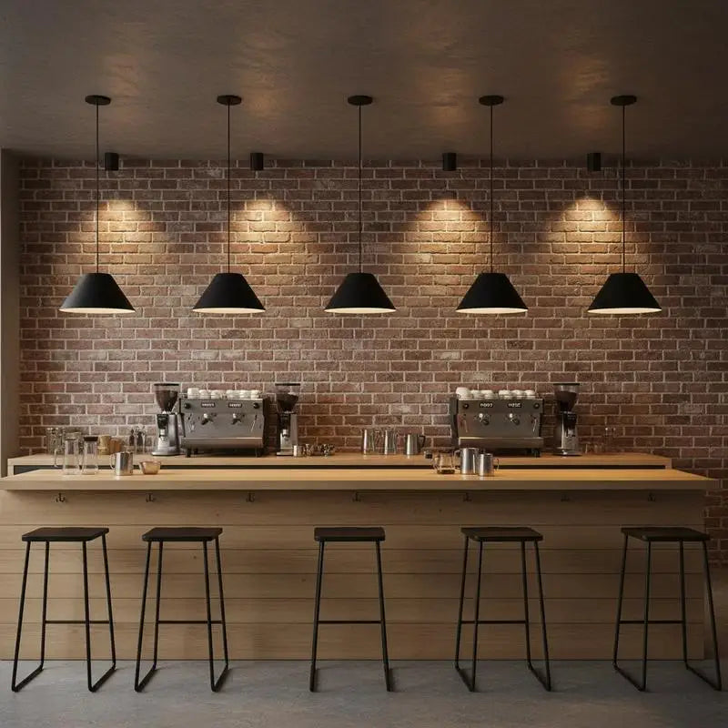 22" Dia Integrated LED Black Pendant Light Fixture