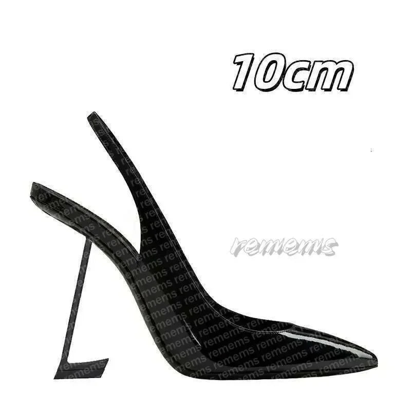 Designers' high heels, women's fishmouth, thin slippers, letters and empty high-heeled sandals, pointed shoes. size 35-41 000