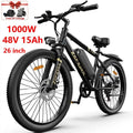 Electric Bicycle 14 26 Inch 1000w 30-60miles 48v 10ah 15ah 17.5ah,adjustable Brake Seat Full Suspension Electric Mountain Bike