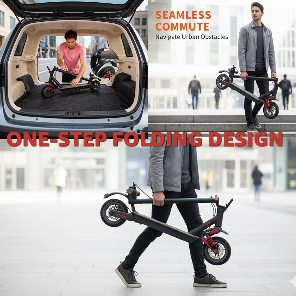 36V 500W  Electric Scooter Adults 8.5" Tires SingleMotor Foldable E-Scooter for Adults with Cruise Control Double Braking System