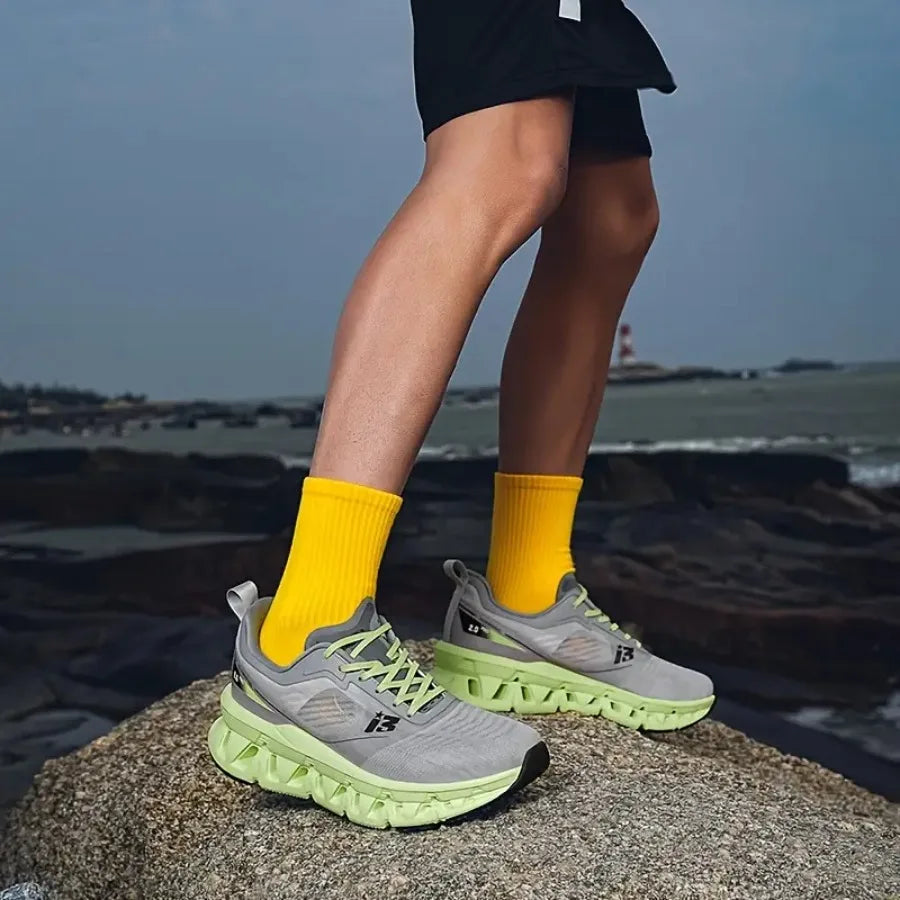 Men'S Sneakers Road Running Shoes Outdoor Trail Running Shoes Non-Slip Wear-Resistant Mesh Breathable Lightweight Hiking Shoes