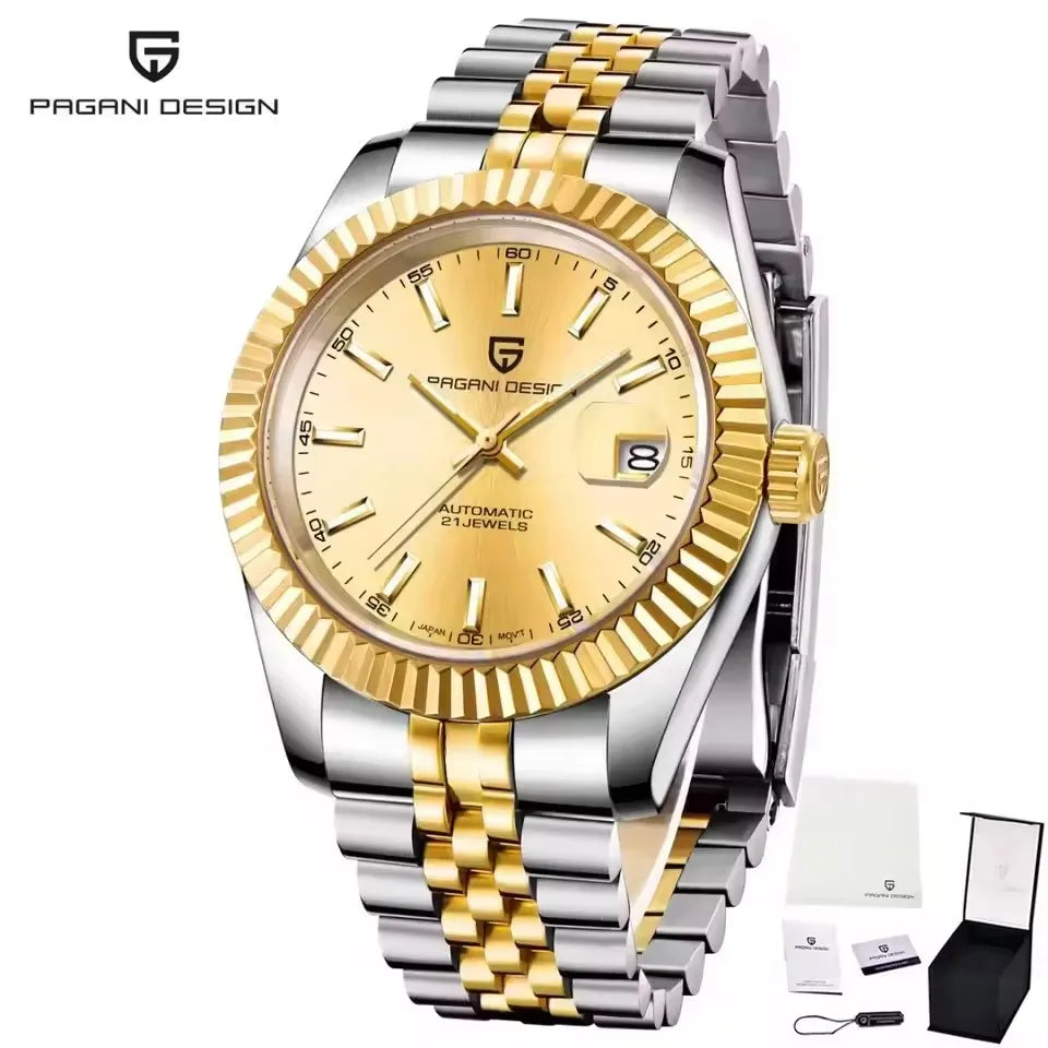 PAGANI DESIGN 42MM Log dating Men Watch Top Brand Luxury Automatic Watch Stainless Steel Waterproof Mechanical Watches For Men