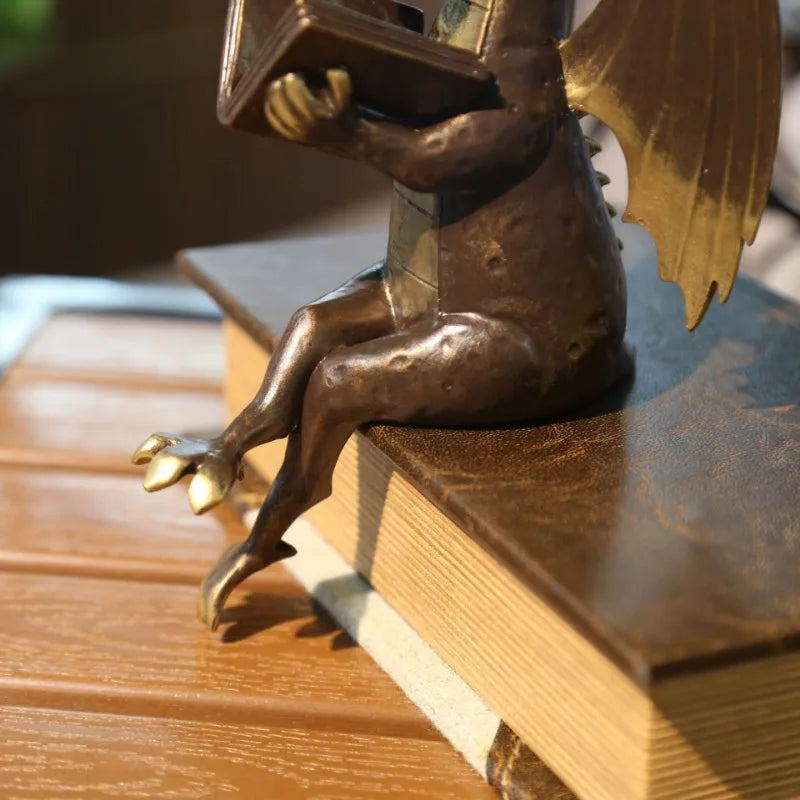 Resin Dragon Book Decoration Antique Statue Decoration Desktop Bedroom Office Decoration