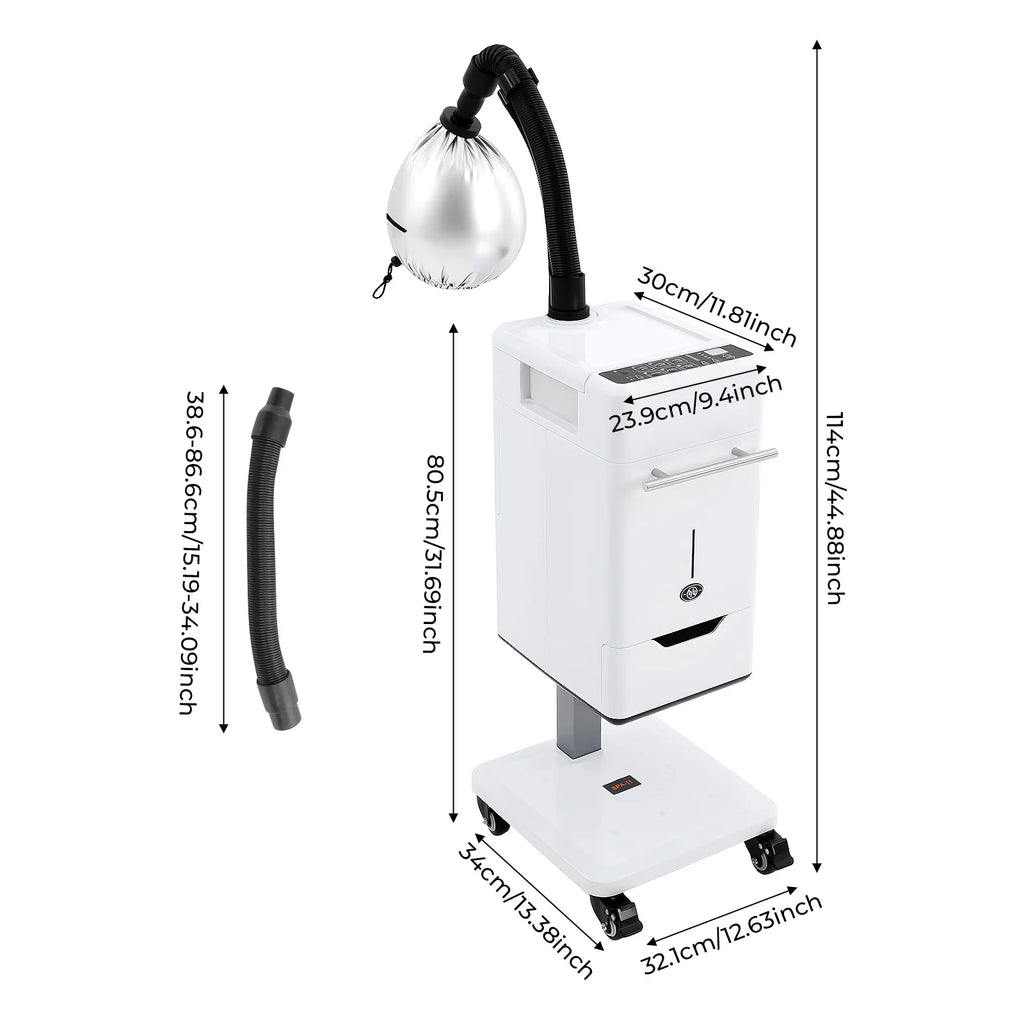 6-Mode Nano Hair Steamer Machine with LCD Display, 33.82oz Removable Water Tank for Barber Store Hairdressing Beauty Salon 110V