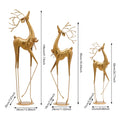 House Studio Gold Reindeer Statue, Christmas Decoration Indoor Reindeer Statue, Large Christmas Reindeer Decor Statues