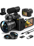 NBD Digital Camera 48MP 4K Video Camera 3.0 Inch Flip Screen Camcorder Vlogging Camera  and 16X Digital Zoom Photography Camera