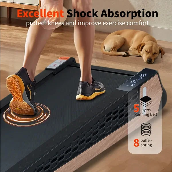 8° Incline Walking Pad Treadmill - Portable Compact Treadmills Under Desk Treadmill, Incline