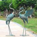 33-37 Inch Metal Crane Garden Statue Decor Bird Garden Sculpture Statues Outdoor Decoration for Yard Patio Lawn Backyard Pool S