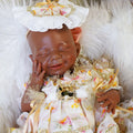 Artificial Soft Full Body Platinum Silicone Painted Reborn Doll Girl Handmade 17.72 inch Solid Newborn Fake Girl For Kid Gift