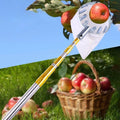 Telescoping Fruit Picker Pole with Basket, 13-33FT Adjustable, for Apples, Pears, Lemons, Coconuts, and More