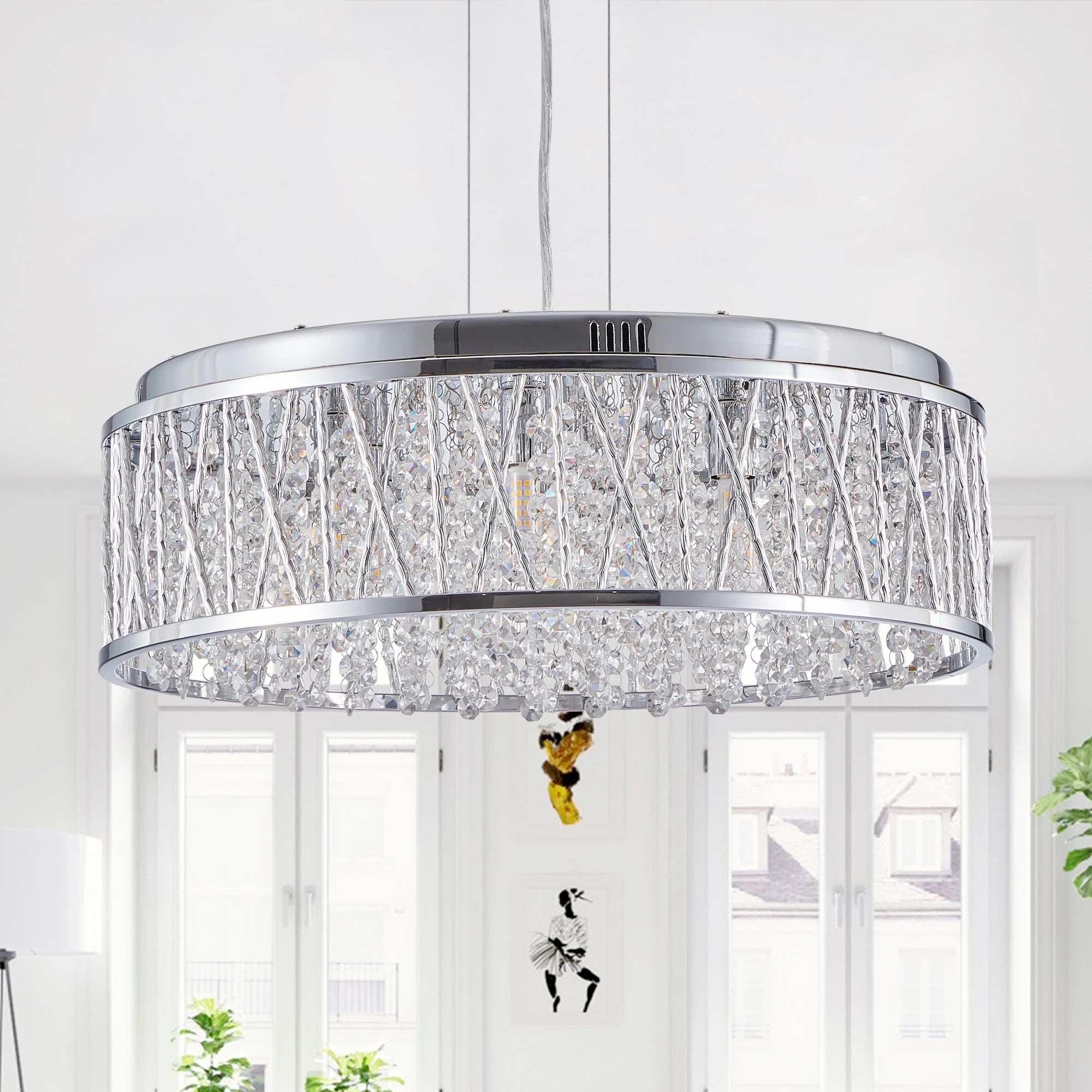 Popular Luxury Design Crystal Lamps, Round Crystal Ceiling Decorations, Crystal Chandeliers for Bedroom Dining Room Living Room