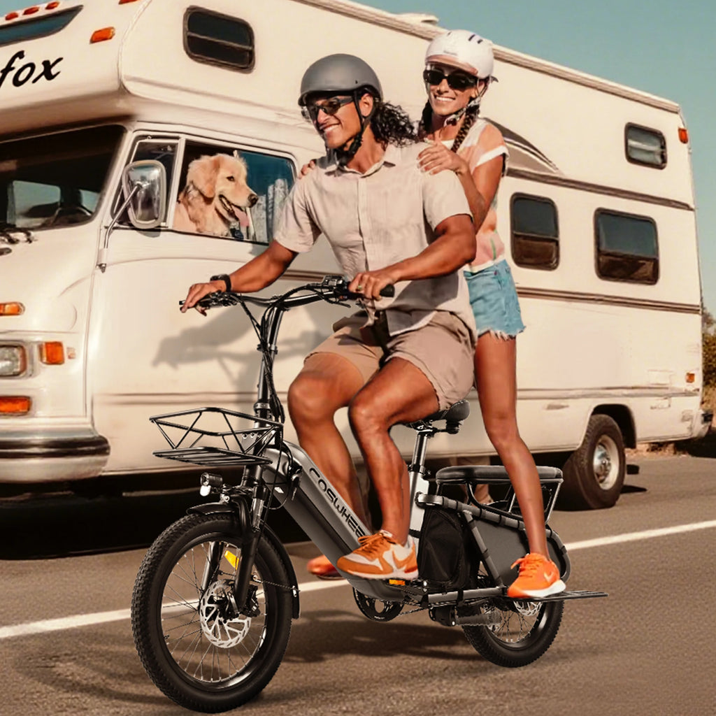 COSWHEEL HQ20 1300W Peak Folding Electric Bike for Adults, 35MPH 100Miles, 48V 19Ah Removable Battery, 20x4.0 Fat Tire E-bike