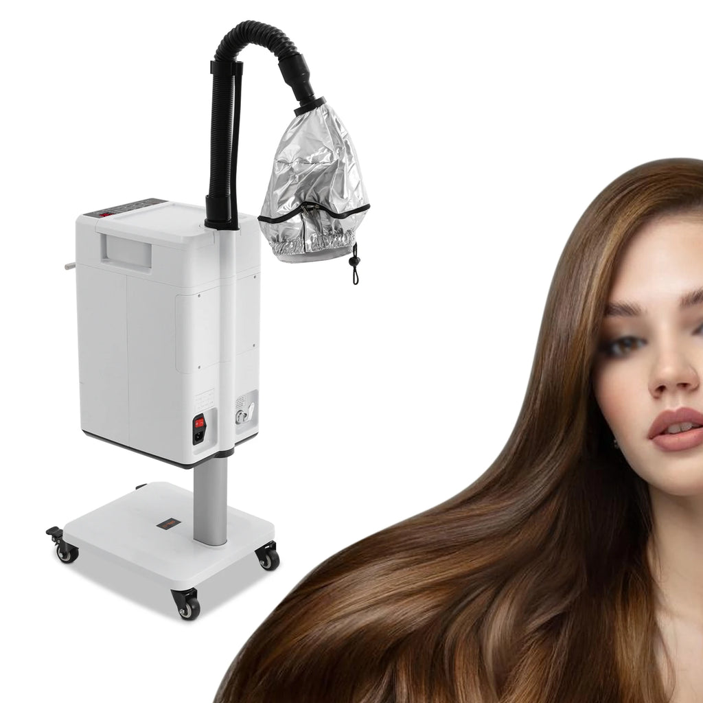Professional Nano Hair Steamer with 6 Modes, 500W Adjustable Temperature & Hose, with Drawer & Wheels 110V