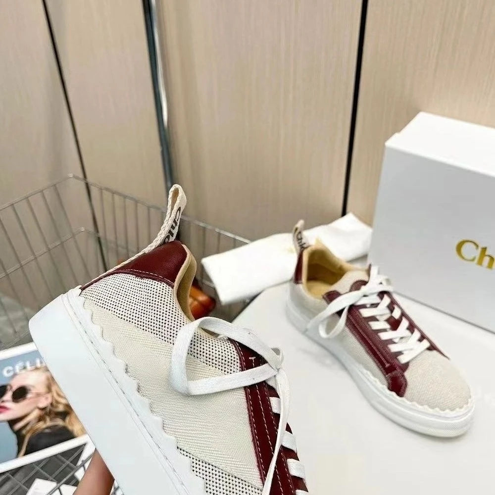 2026 Platform Casual Board Shoes Increase in Height  New 2026 Trend Little White Shoes Fashion Versatile Outer Board Shoes Women