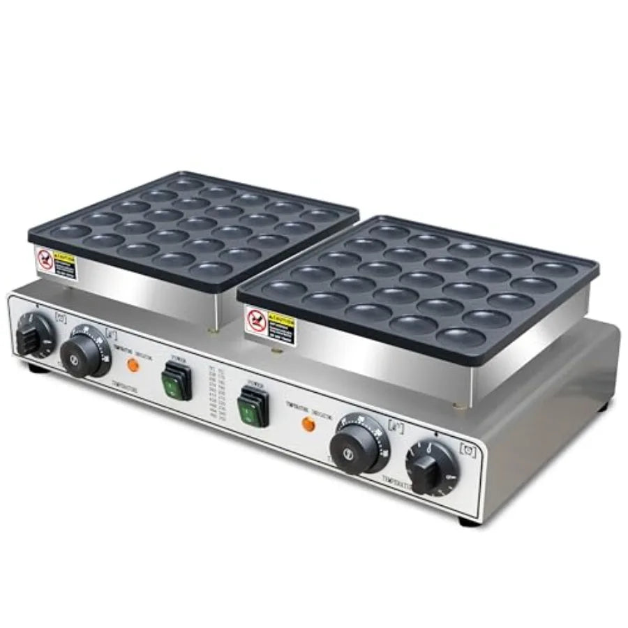 50PCS Mini Pancakes Maker Machine 110V Electric Commercial Dutch Pancake Maker Non-stick Small Hotcake Maker Mini Hotcakes Mach