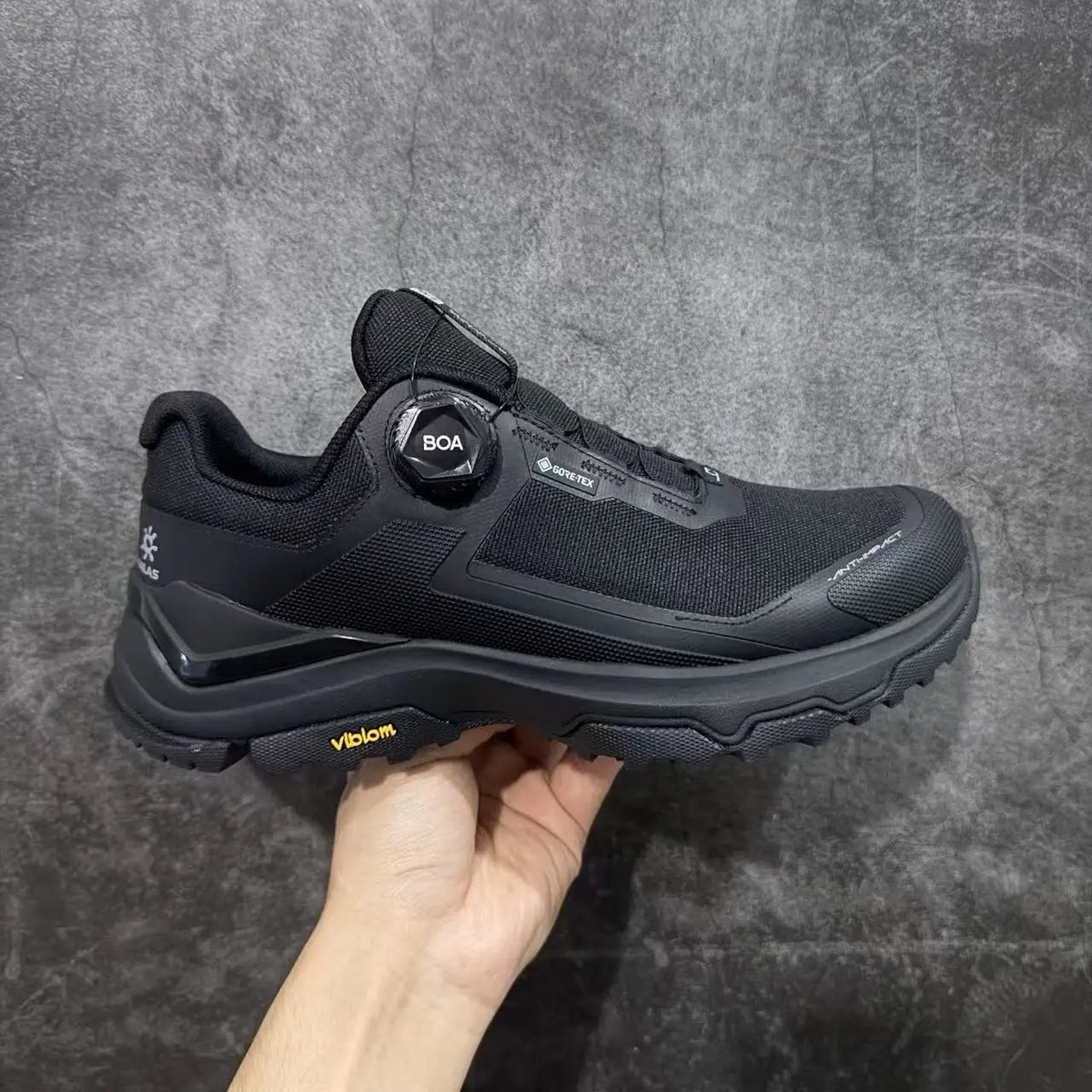 Men's Waterproof Hiking Shoes with Dial Lacing System Anti-slip Outdoor Trekking Trail Running Lightweight Cushioning Footwear