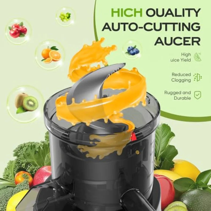 Juicer Machines Cold Press Juicer Professional for Maximum Nutrients High Yield Ultra-Quiet Motor Efficient with Leafy Greens t