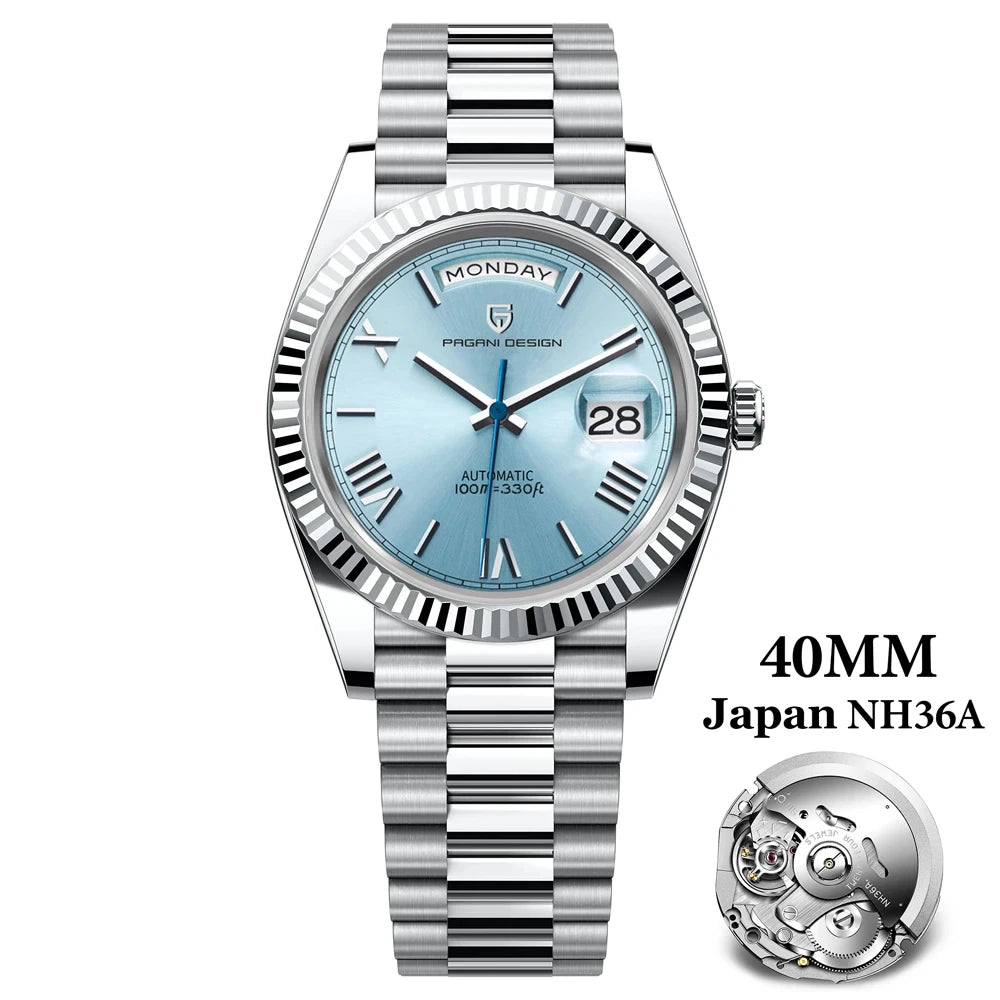 2025 New PAGANI DESIGN Luxury Men Mechanical Watches Rose Gold Automatic Watch For Men AR Sapphire Mirror Sports Clock Man Gifts