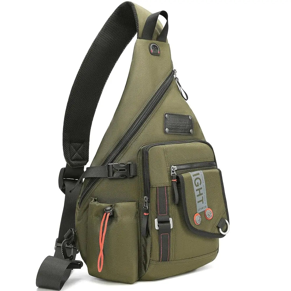 Sling Bag Backpack, 13.3'' 14.1'' Laptop Bag Crossbody Shoulder Chest Backpacks Travel Outdoors for Men Women