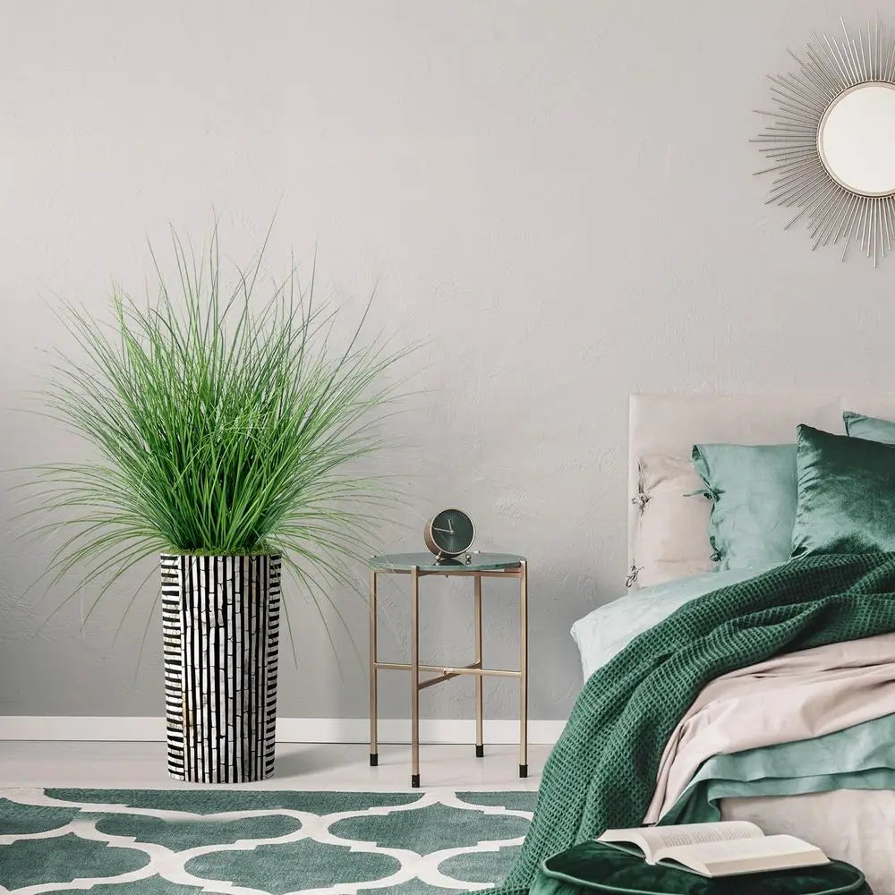 55 Tall Artificial Striped Planter Tree for Indoor and Outdoor Home Decor