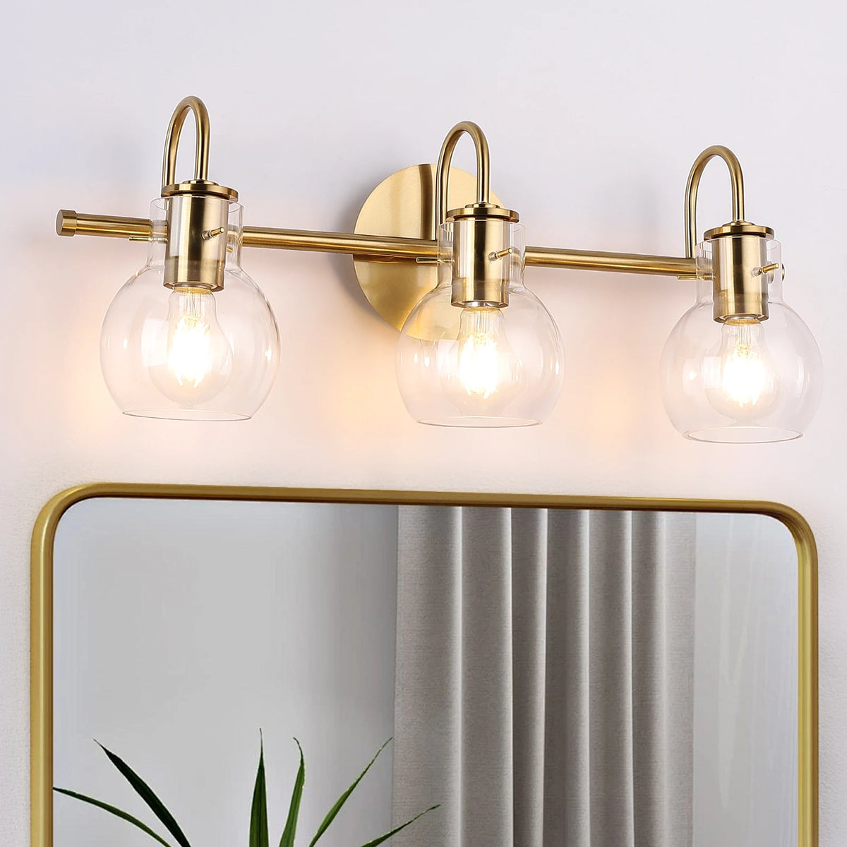 Modern Minimalist Vanity Lamp And Bathroom Wall Sconce With A Spherical Glass Shade – Ideal For Powder Rooms And Dressing Rooms