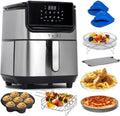 6.8 Quart Air Fryer with Ceramic Basket, Dehydration Function, LCD Screen & Accessory Kit