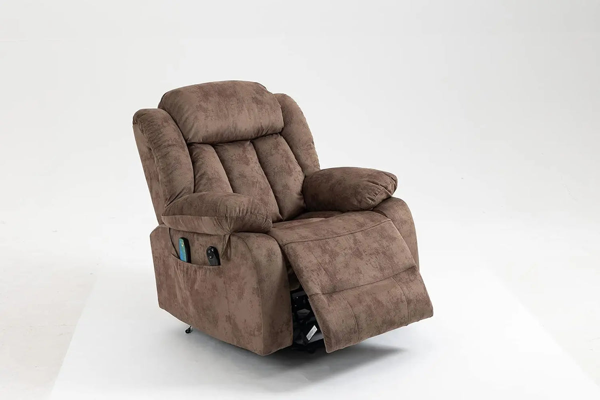 Power Lift Recliner Chair with Massage & Heating - Electric Reclining Sofa for Elderly, Overstuffed High Back, USB, Customized