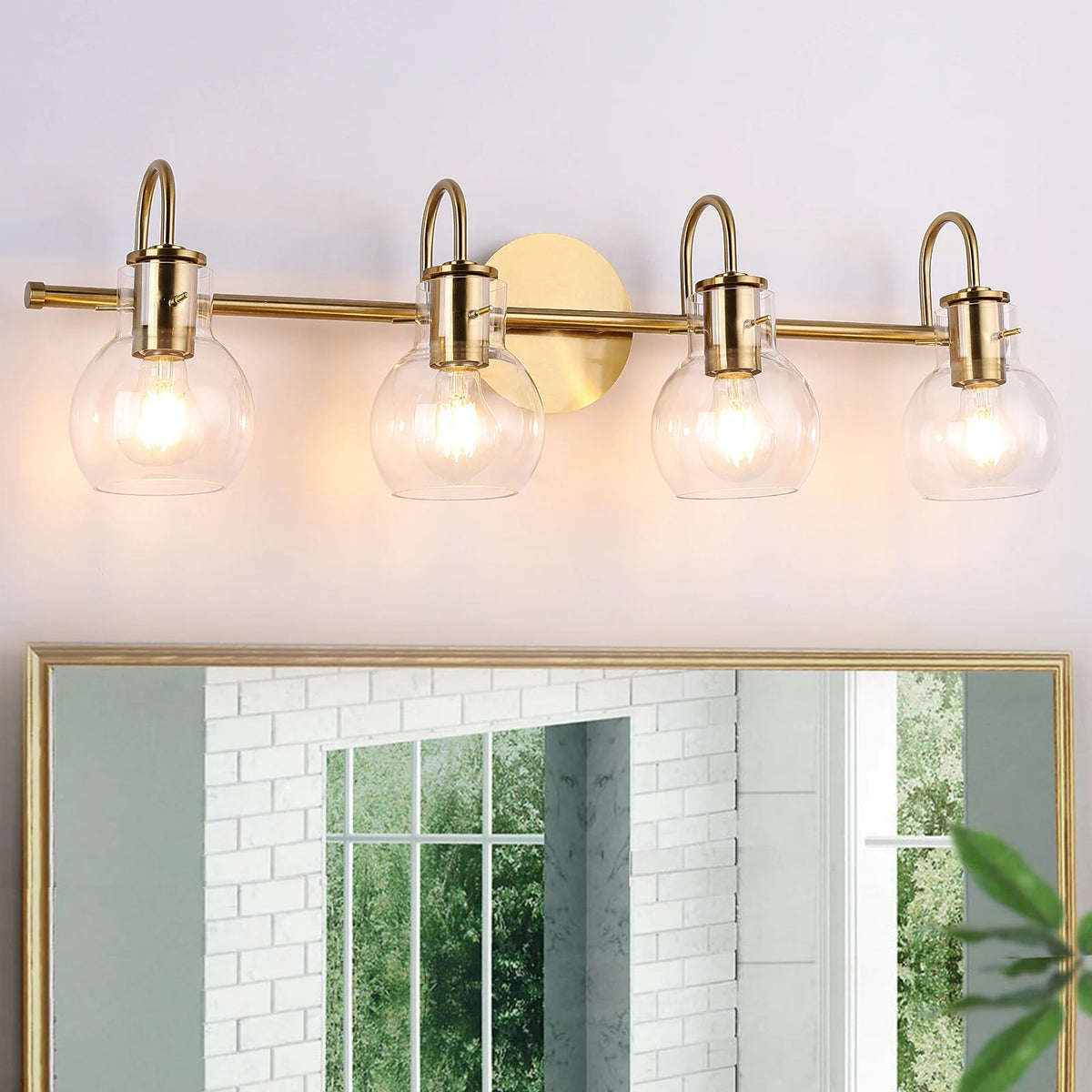 Modern Minimalist Vanity Lamp And Bathroom Wall Sconce With A Spherical Glass Shade – Ideal For Powder Rooms And Dressing Rooms