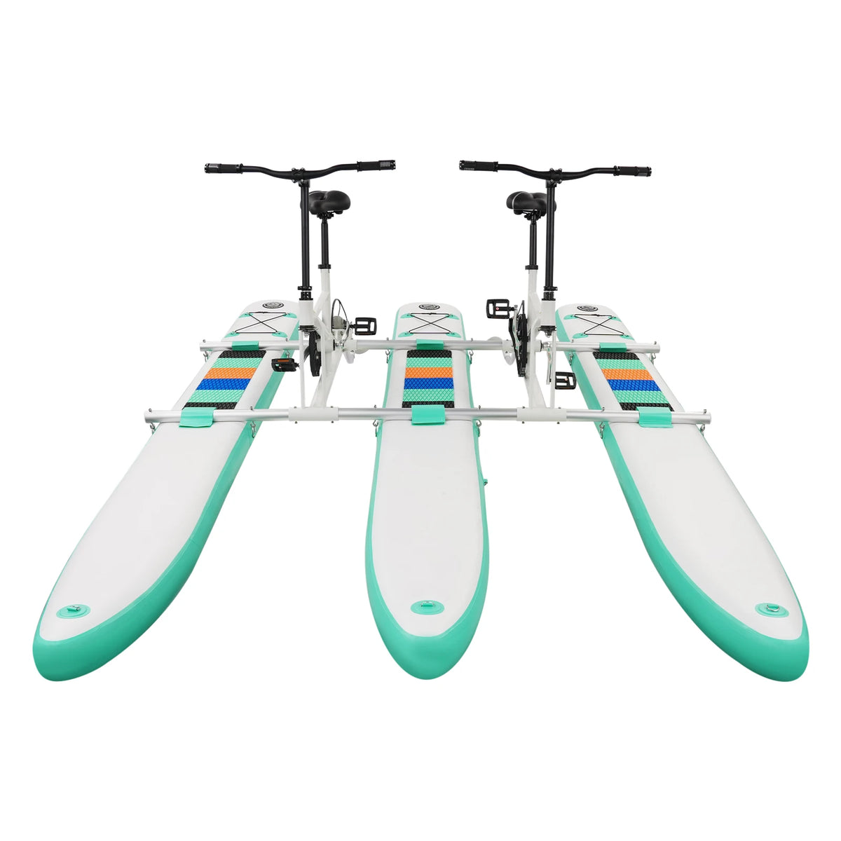 Pedal Water Bike, Inflatable Pedal Boat for Two with Aluminum Frame, Human Powered, 180kg Load, for Water Park Fishing Rental