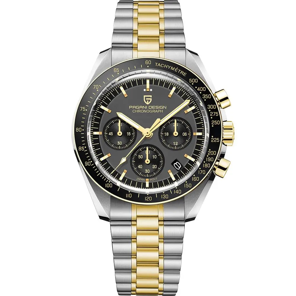 PAGANI DESIGN Saturn Men's Watches Top Luxury Quartz Watch For Men Chronograph Wristwatches AR Sapphire Waterproof Luminous Gift