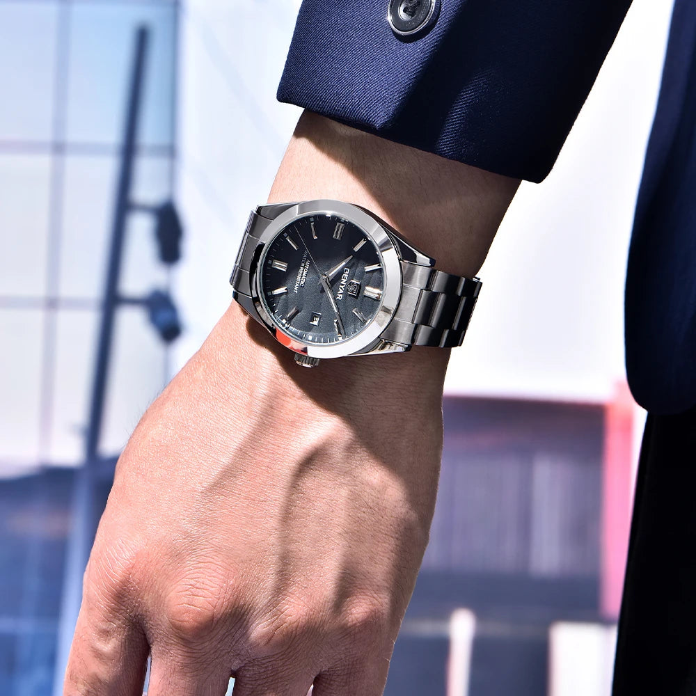Benyar luxury brand sand particle size 40mm men's watch 316L stainless steel 5Bar waterproof men's automatic mechanical watch