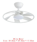 22-inch LED Indoor Smart Ceiling Fan with DC Motor, Matte White Finish