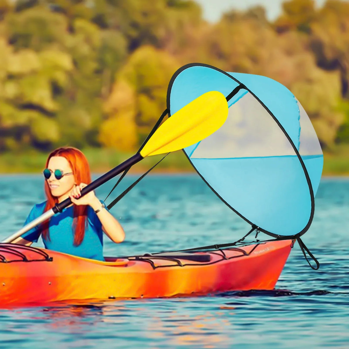 Large Size Durable Foldable Paddle Board Sail Utilizes Wind Power For Easy Sailing And Enhanced Water Sports Experience