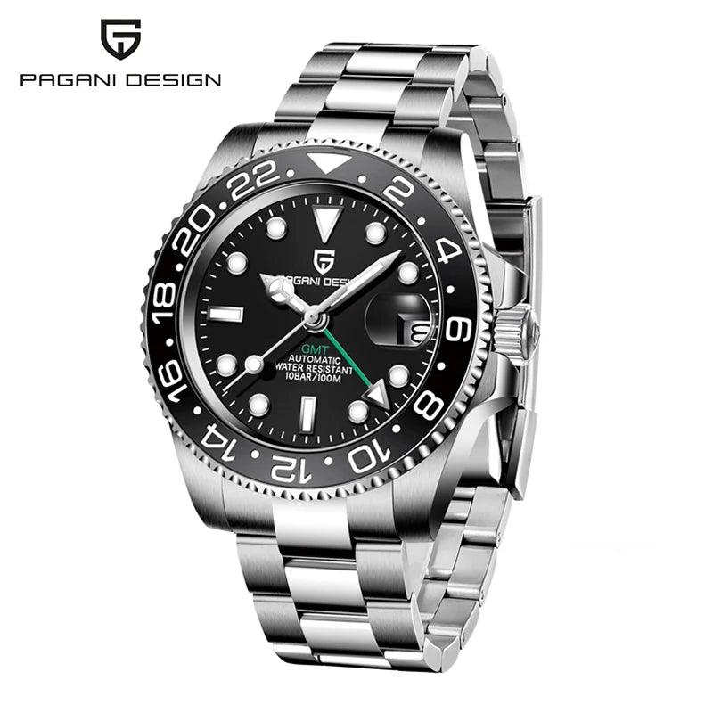 2026 New PAGANI DESIGN Men Mechanical Watch Top Sapphire Glass GMT Watches for Men 100M Waterproof Man Automatic Wristwatch
