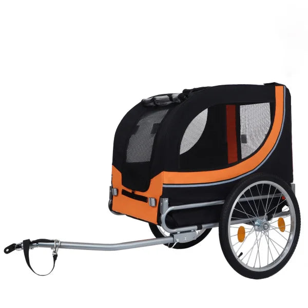 Large Folding Bike Trailer for Dogs – 66LB Capacity All-Terrain Pet Carrier, Durable Steel Frame for