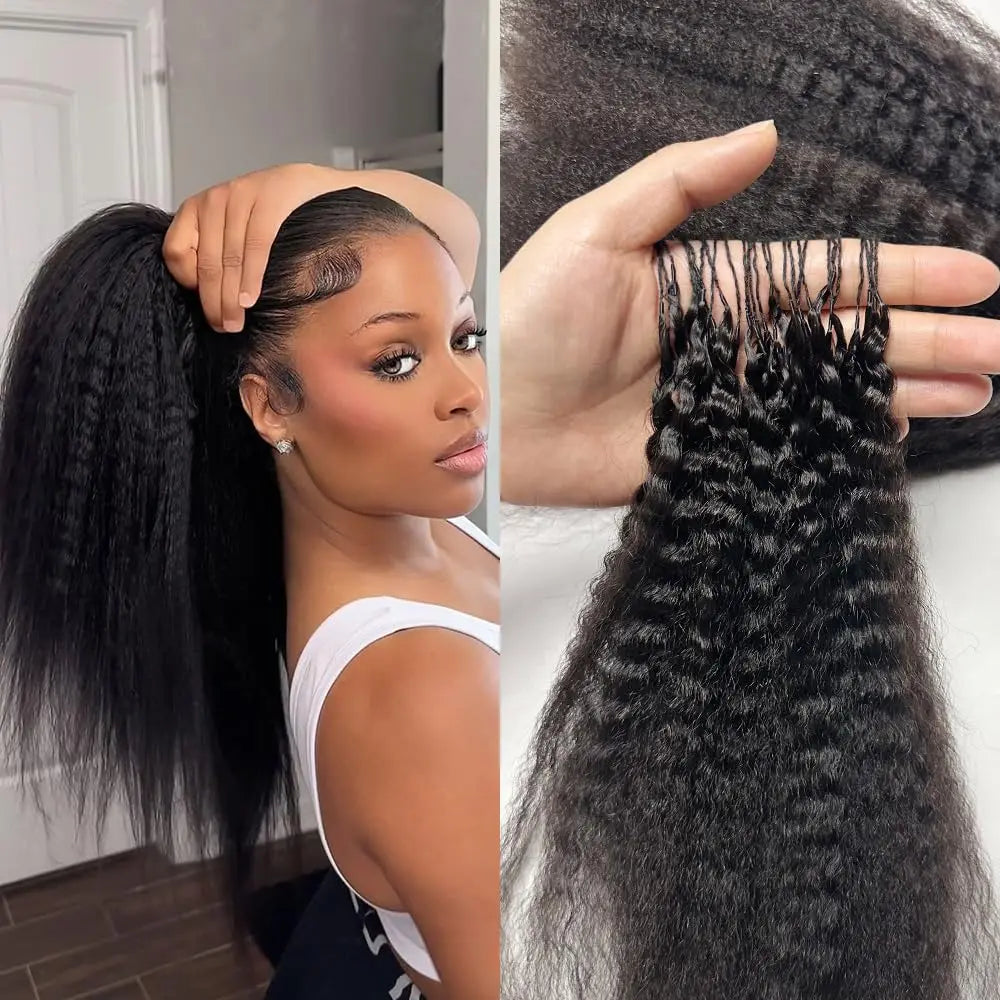 30 Inch Feather Crochet Human Hair Extensions Knotless Pre-Separated Kinky Straight Invisible Knot Human Crochet Hair For Women