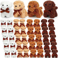 80 Pcs 5 Inches Valentines Mini Plush Dogs Bulk Stuffed Animal Puppy Toy in Soft Fleece for Party Favors Gift Bag Fillers Back